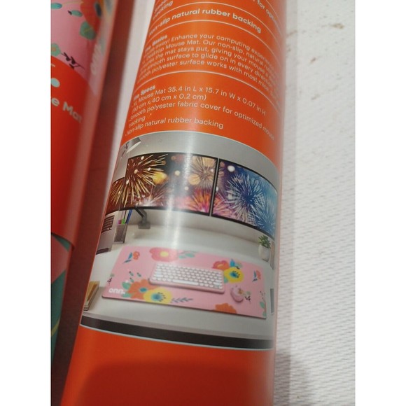 Surf Onn. XL Desktop Office Mouse Computer Keyboard Mat 35.4 "  Gaming Pink Flor - Picture 5 of 7